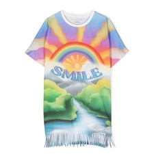 Stella McCartney Illustration-Print Cotton T-Shirt Dress, Size 4Y