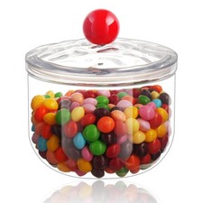 30 Oz Candy Jars with Lids - Clear Plastic Cookie Storage Containers Airtight...