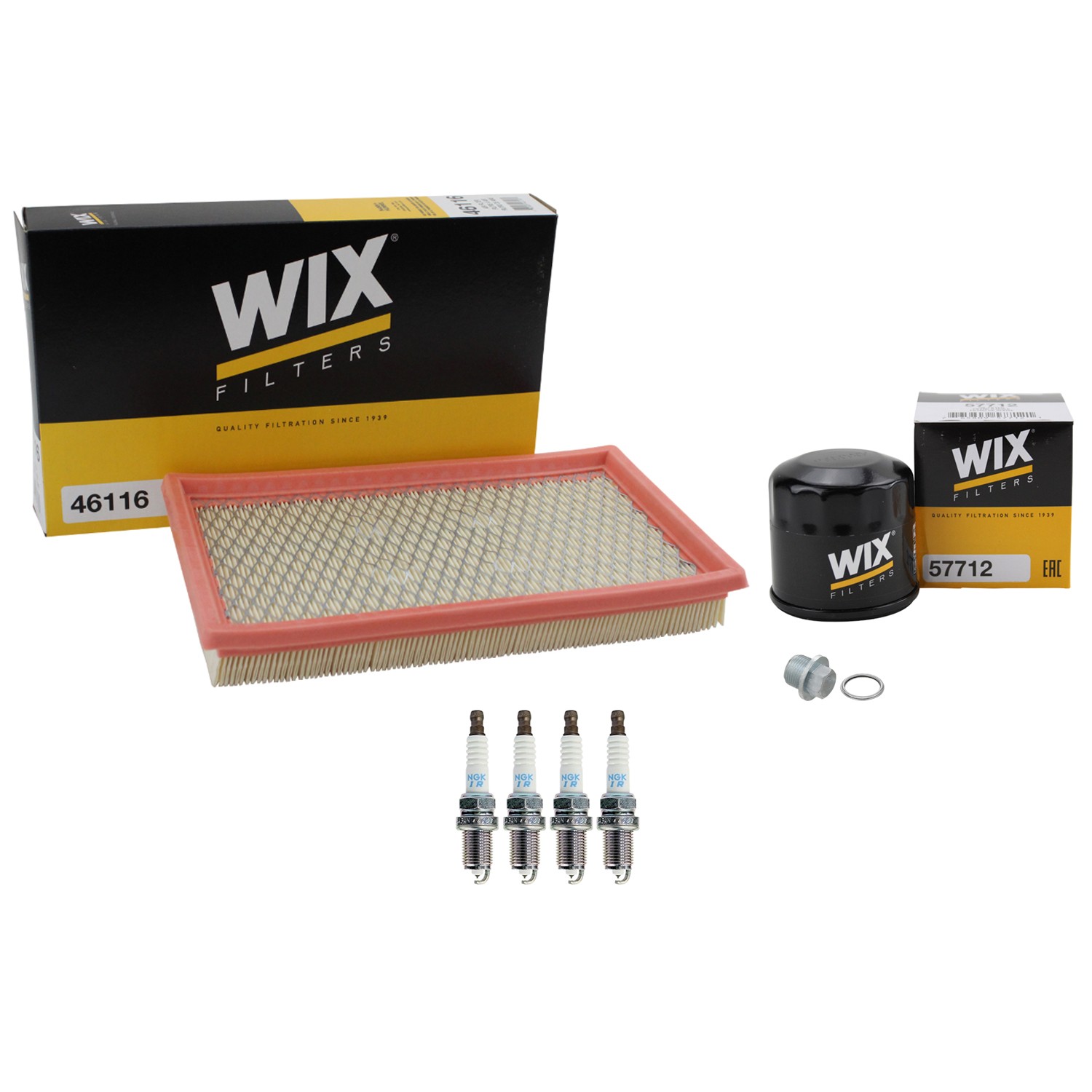 Wix Engine Air Oil Filters  NGK 4 Spark Plugs Kit for 9-2X Forester Impreza H4