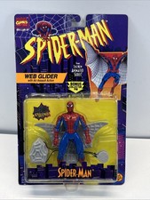 VINTAGE 1995 SPIDER-MAN ANIMATED WEB GLIDER SPIDER-MAN MOC UNOPENED TOY BIZ 