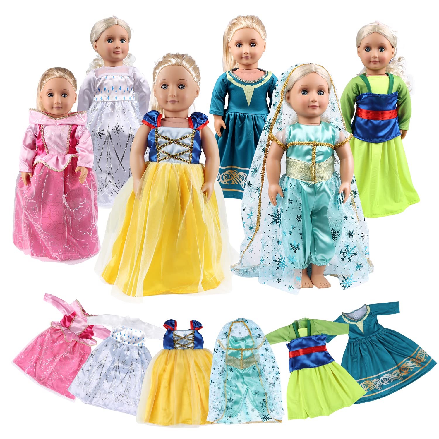 Accessories - 6pcs Different Princess Costume Dress Fits...