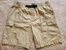 Timberland Men  s Tan Cargo Mesh Lined Swim Trunks Shorts, XL