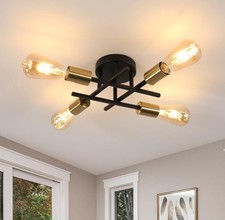 Plafoniera da Soffitto Attacco E27 Portalampada 33CM Design Vintage Industriale