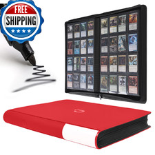 Premium Card Binder 16 Pocket Fits 1600 Cards 4X4 Ringless Card Album with Sleev