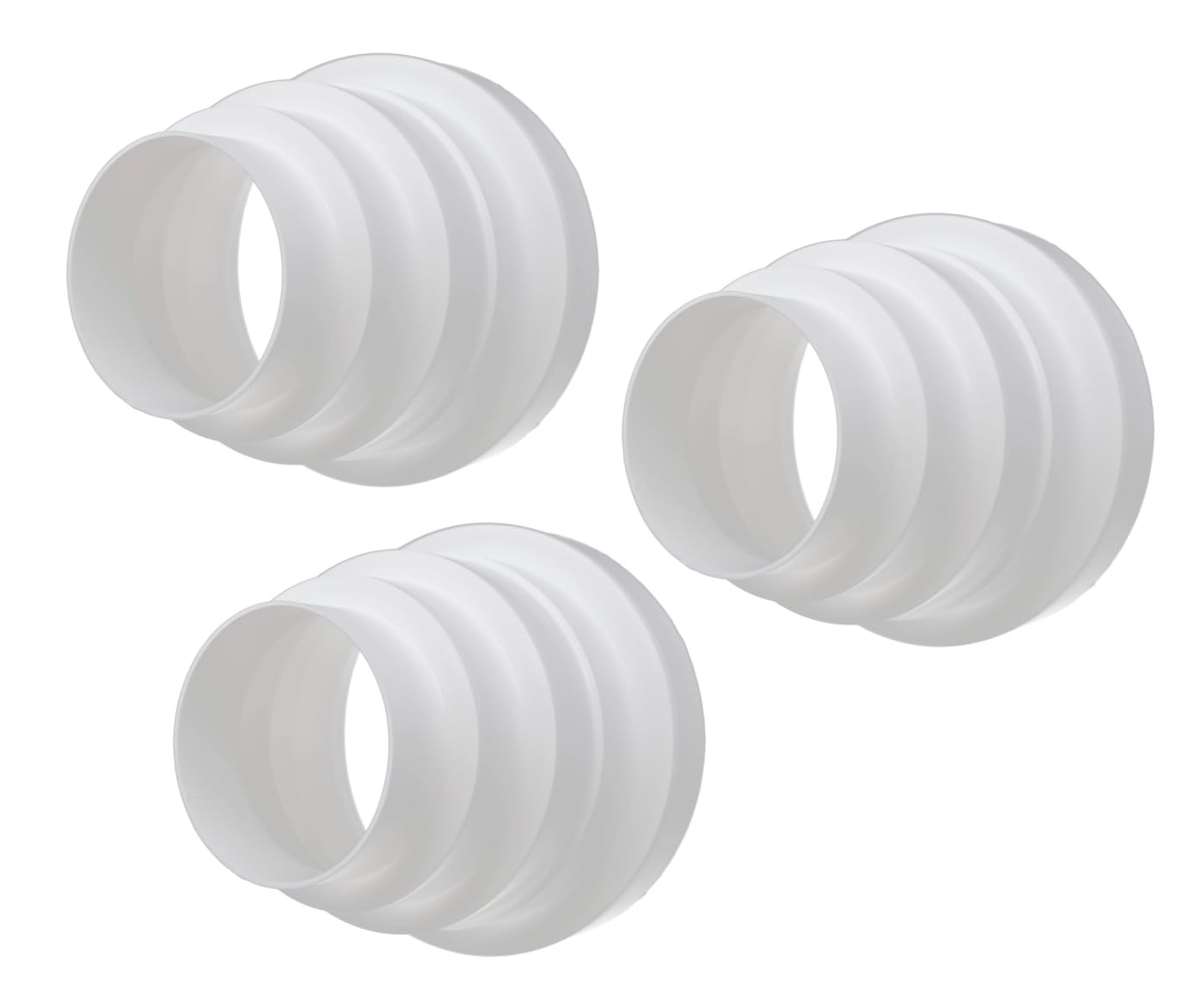 Réducteur de ventilation universel 80mm 100mm pour adaptateur gaine VMC et hotte de cuisine x3