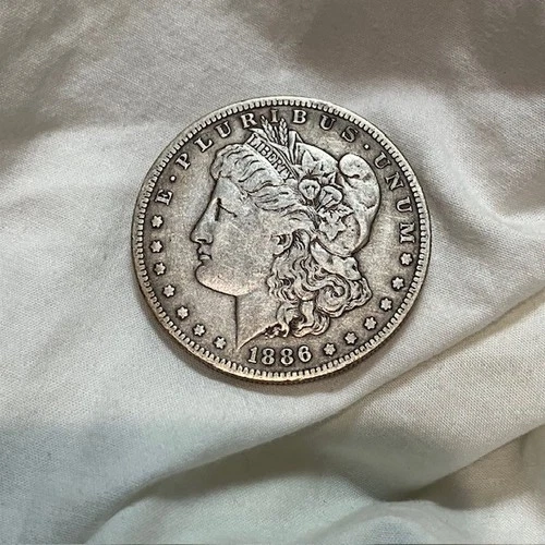 1886-S 1886 s Morgan Silver Dollar - Very Fine - Sharp Coin