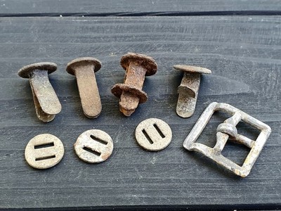 WW2 ORIGINAL clasp, spare part GERMAN  M35 HELMET CHINSTRAP BUCKLE RELIC