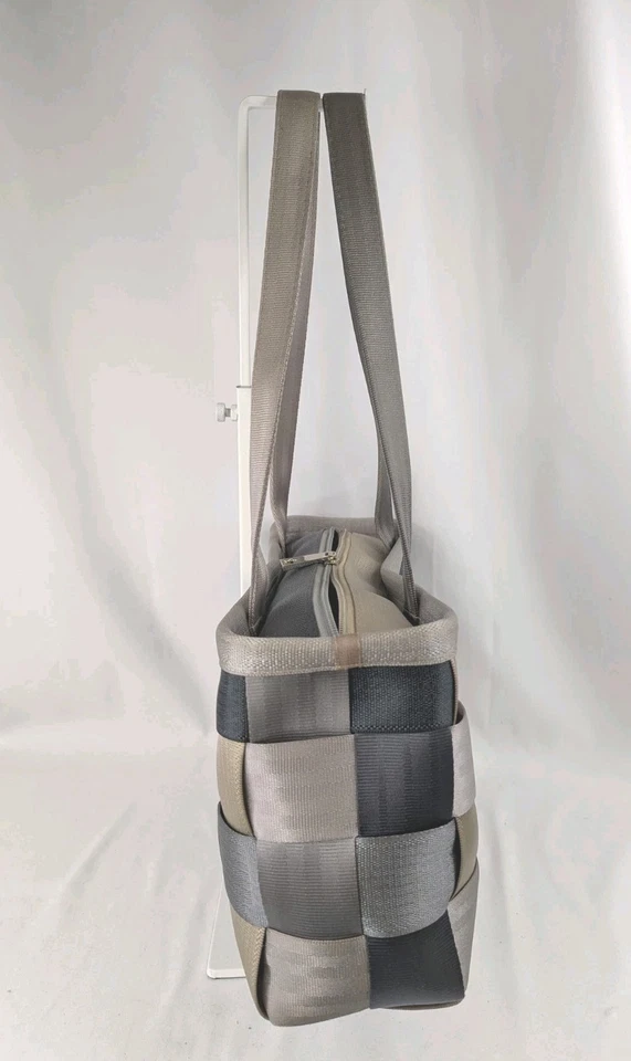 HARVEY'S Original Seatbelt Bag Gray Medium Tote Purse Handbag Double Top Handles - Image 3 of 4