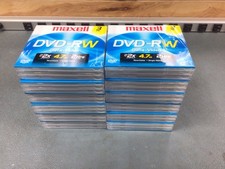 Lot 12x Maxell DVD-RW Data Video 3 Pack 4.7gb, 2hrs, 2x Rewriteable 36x Total