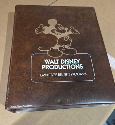 Vintage Disney Employee Benefit Program Binder Handbook Manual 1980's