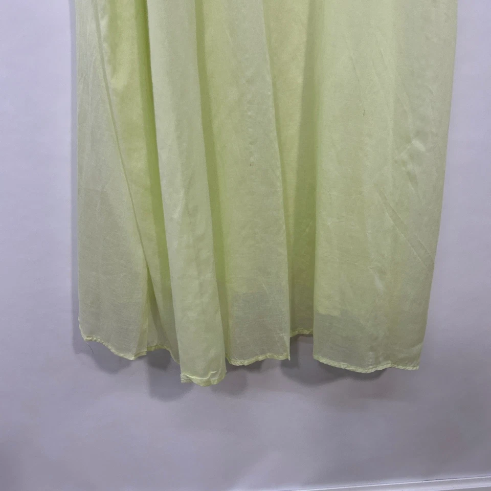 Vestido sin Mangas Vintage Amarillo Pera Encaje Algodón Transparente Fairycore Coqueta Romántico M Foto 4 de 4