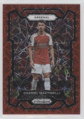 2023-24 Panini Prizm Premier League Red Lazer 25/49 Gabriel Martinelli #25 1d8g