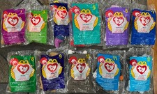 1998 TY Teenie Beanie Babies Set of 11 McDonalds Happy Meal SEALED -NEW