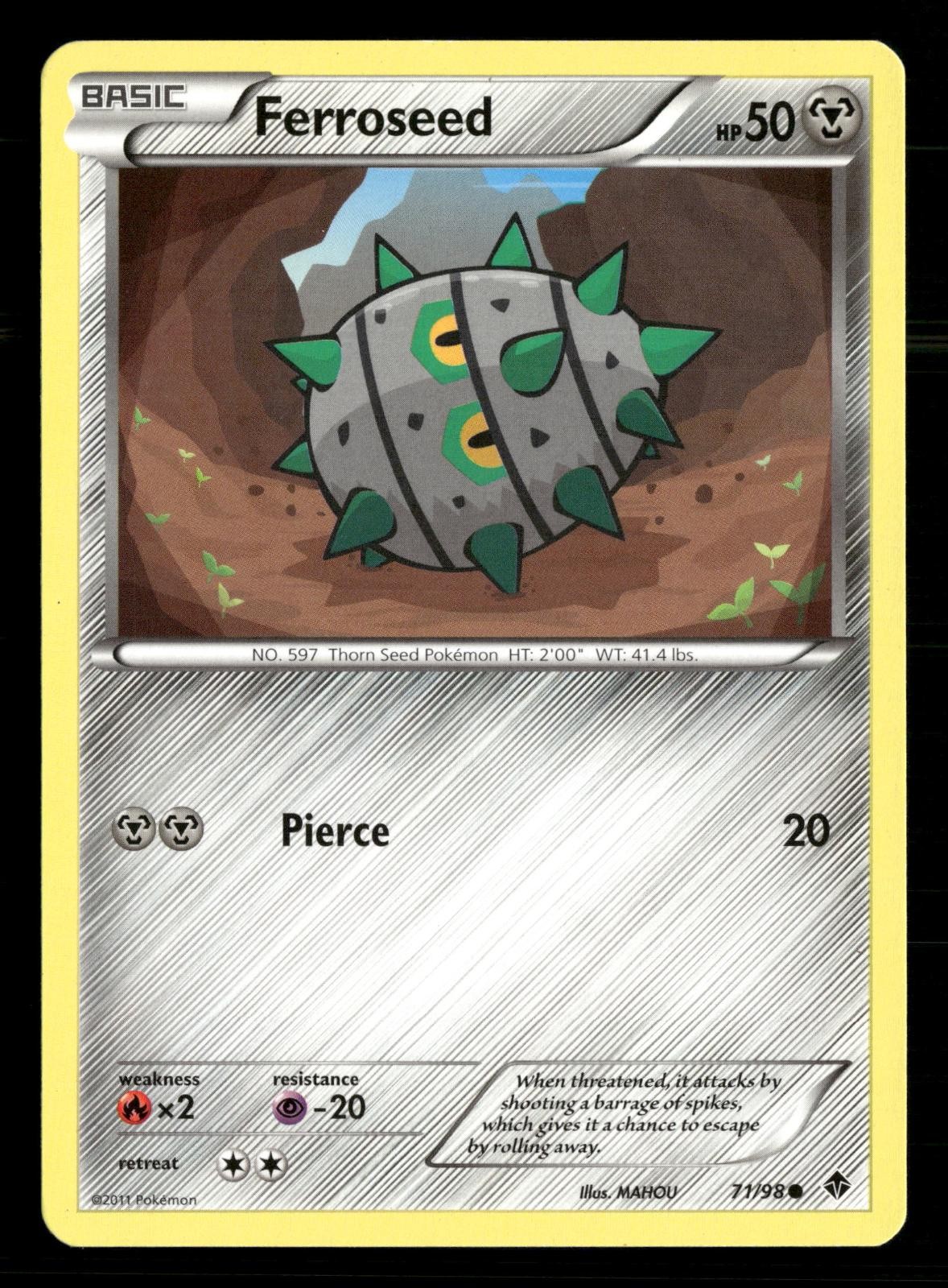 Ferroseed 71/98 Common Emerging Powers Pokemon Lightly Played