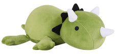Weighted Dinosaur Plush, Stuffed Animal, Dino Plushies-Green-13.8"