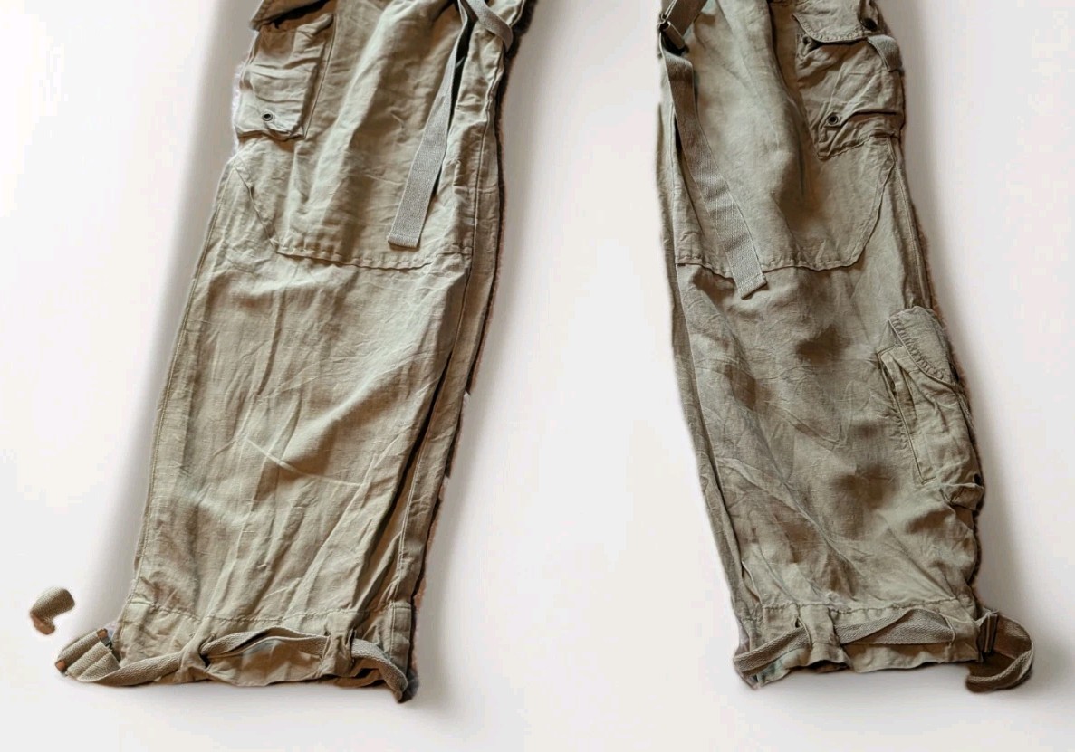 RALPH LAUREN CARGO PANTS LINEN & SILK VINTAGE EC SIZE 6 RARE! image 5