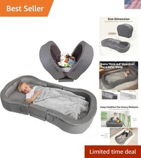 Toddler Travel Bed, Folding Floor Cot for Travel, Portable Kids Bed for Sleep...