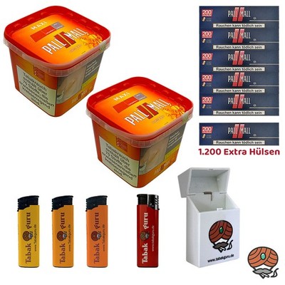 Pall Mall Allround Volumentabak Maxi Box 2x 310g, Red Xtra Hülsen, Zubehör