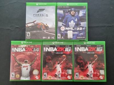 Forza 5 Motorsport NHL 22 NBA 2K14 2K16 Xbox One Sports Racing Game Bundle Lot