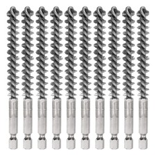 10Pcs 304 Stainless Steel Bore Brush 10mm Dia 4.5" Cleaning Twisted Wire Brush