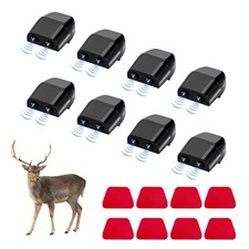 SHMZK 8 PIEZAS Silbatos de Ciervo para Coche, Advertencia Animal 8 Piezas, Negro