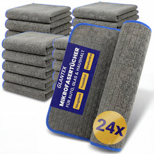 24X Mikrofasertuch Auto Poliertuch Trockentuch Autopflege Microfasertuch 380GSM