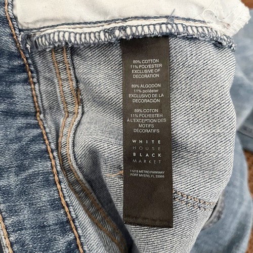 Jeans donna White House Black Market The Girlfriend taglia 4 blu invecchiato - Foto 5 di 6