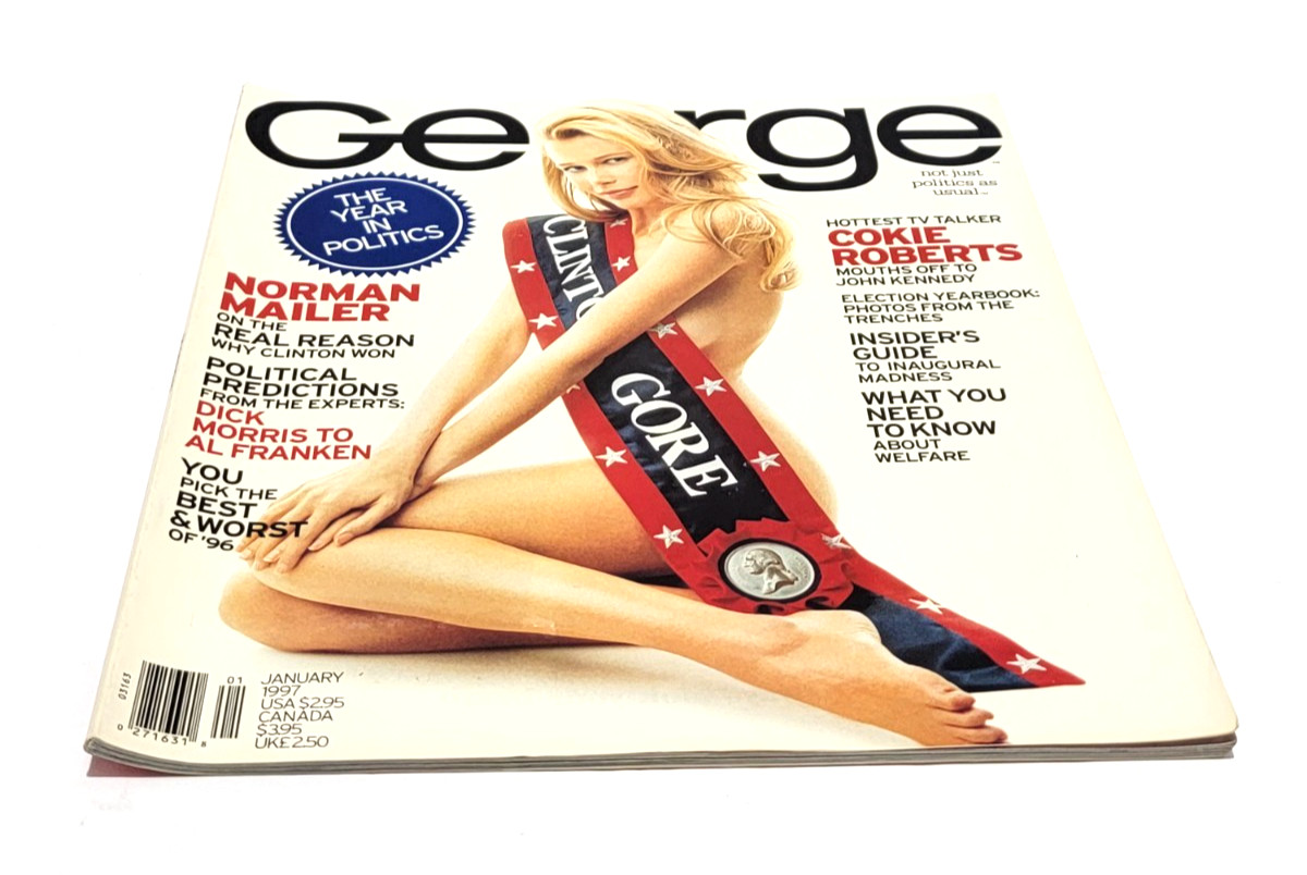 George Magazine January 1997 Claudia Schiffer Norman Mailer Cokie Roberts JFK Jr