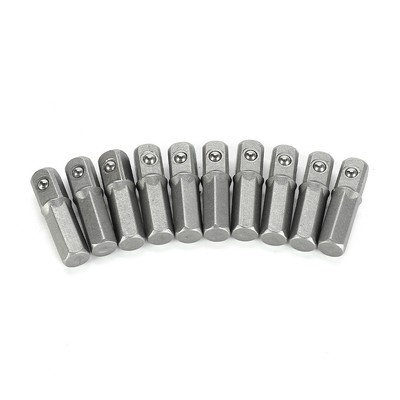Quick Change Socket Adapter Workshop 10pcs Set 1/4'' Hex To 1/4'' Square Drive Hot