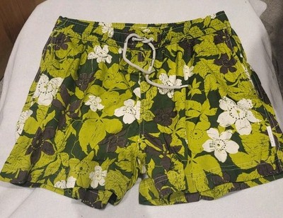 Bruno Banani Quick Dry Badeshorts - Summer Jam - Oliv & Weiß - Größe M
