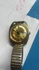 Timex Q Quartz Men's Gold Tone Day Date Watch M Cell