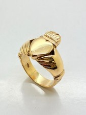 9ct Yellow Solid Gold Claddagh Ring