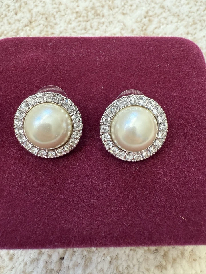 Pendientes de perlas y cristal Camrose & Kross Jackie Kennedy con caja y certificado-nuevos Foto 2 de 4