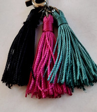 Multicolor Fringed Tassels Keychain