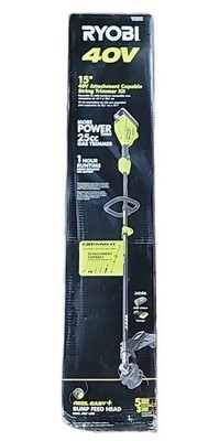 NEW!!   RYOBI 40V 15 in. Expand-It String Trimmer with 4.0 Ah Battery & Charger