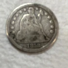 1850 Seated Liberty Dime 10C Silver Business Strike Philadelphia Circulated