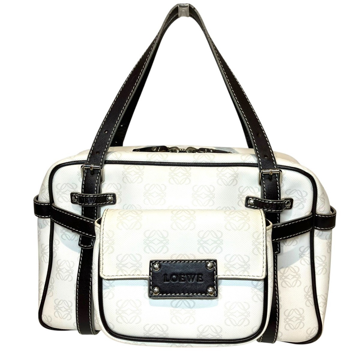 LOEWE Handbag Repeat anagram PVC leather Free shipping Used