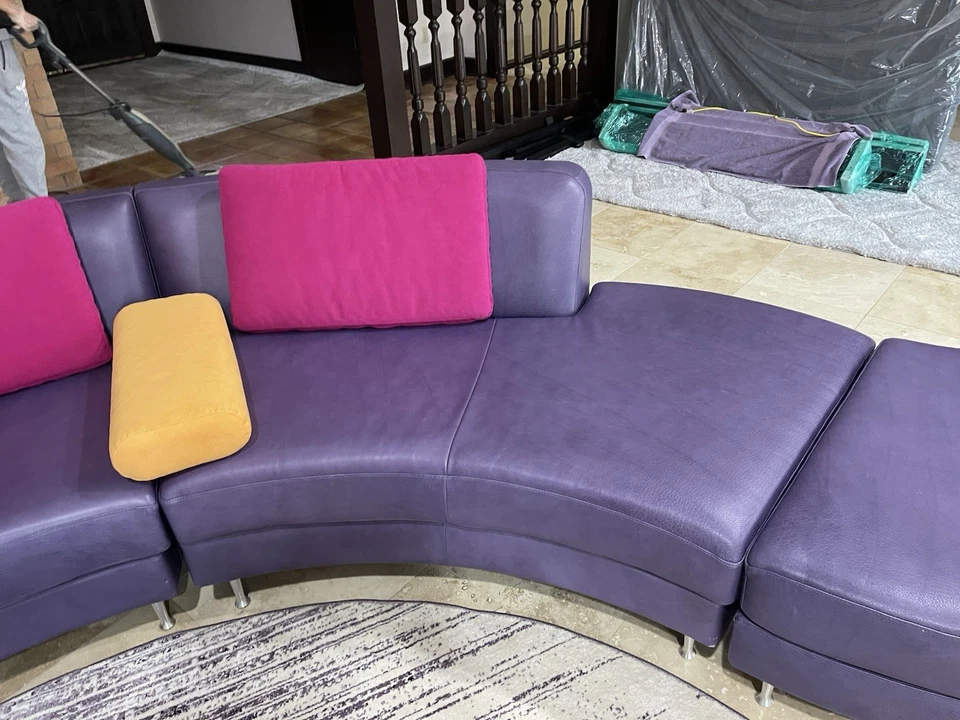 Menlo Park seccional de cuero americano Foto 3 de 4