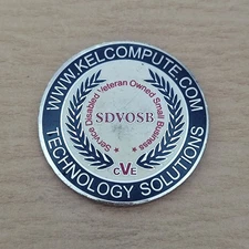 Kelco Computing Service Disabled Veteran Owned Small Business Coin