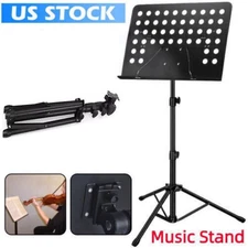 Heavy Duty Sheet Music Stand-Metal Professional Portable Perforated Music Stand