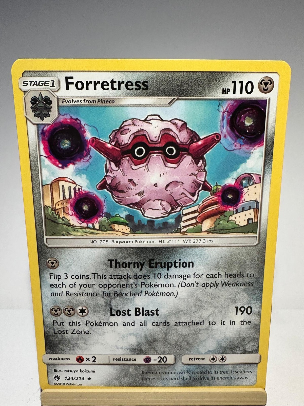 Forretress 124/214 Rare Lost Thunder Pokemon Near Mint