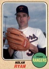 1993 Baseball Card Magazine '68 Topps Replicas #BBC30 Nolan Ryan Texas Rangers