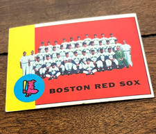 1963 Topps  #202 Boston Red Sox team card with Carl Yastrzemski HOF  Malzone