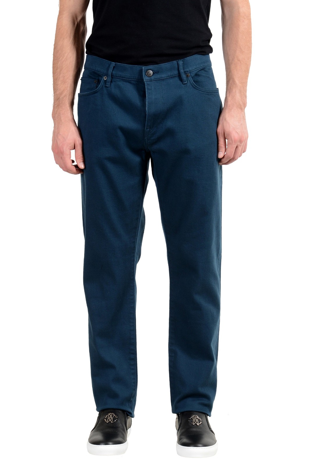 Мужские синие джинсы-стрейч Burberry зауженного кроя размер US 40-56 41690₽