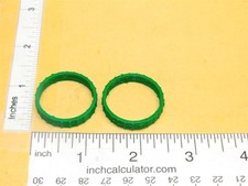 Pair Green Lesney Matchbox Bulldozer Replacement Tracks Toy Part MBP-001G