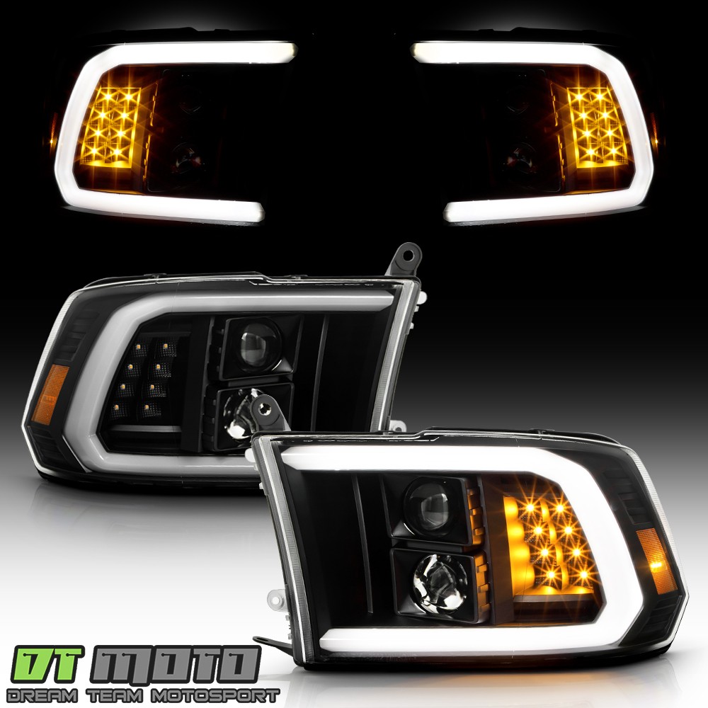 Fit For 09-12 Dodge Ram 1500 2500 3500 Black LED Tube Projector Fit For 09-12 Dodge Ram 1500 2500 3500 Black LED Tube Projector