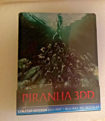 Piranha 3DD Steelbook [3D + Blu-Ray] MINT SEALED