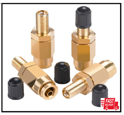 Cheemuii 4 PCS 1/4'' Inflation Schrader Valve with Push to Connect for 1/4'' OD Ai
