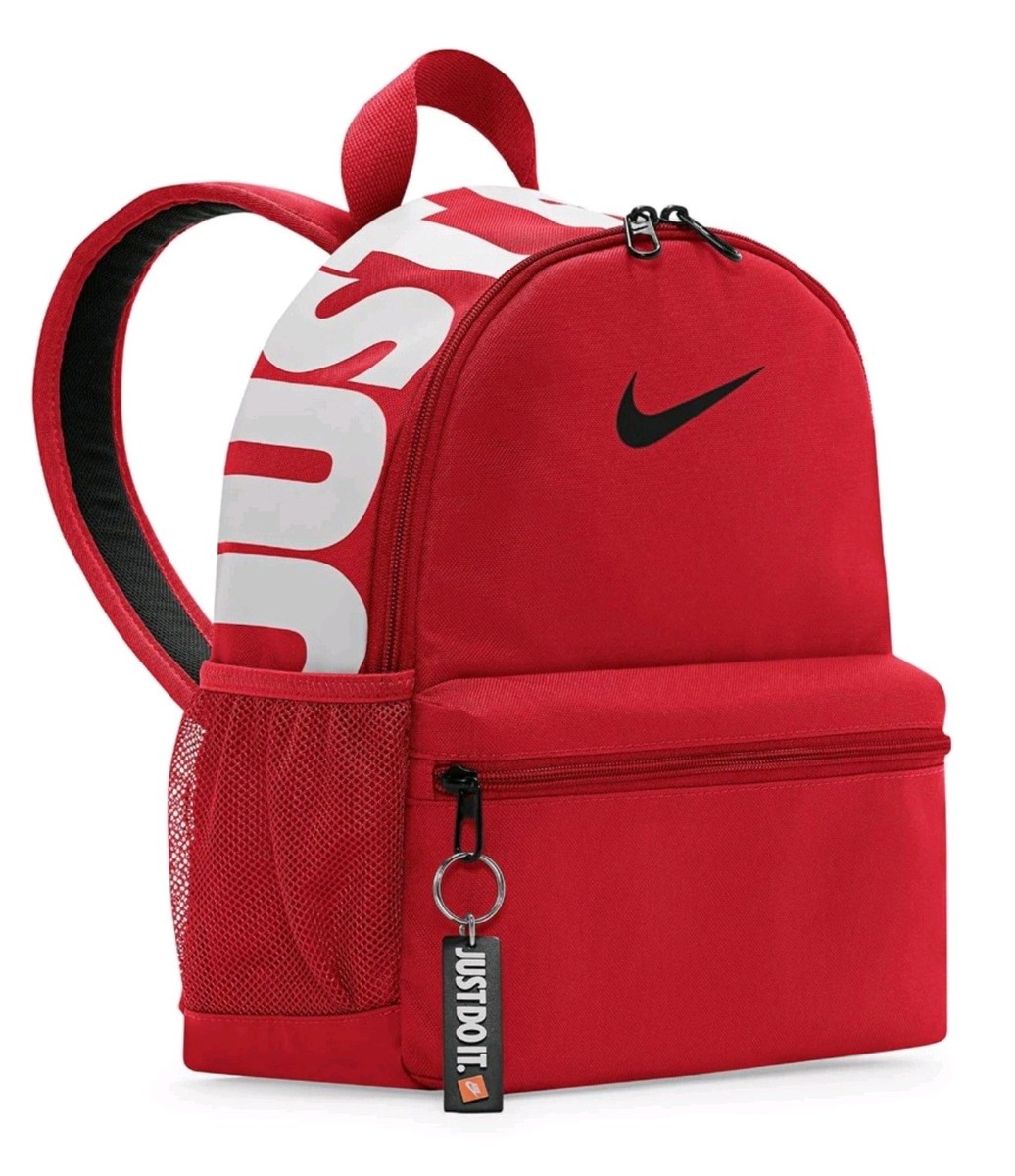 Nike Brasilia JDI Mini Backpack, Nike Just Do It School Bag, Red