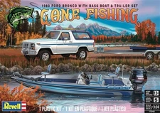 Revell 17242 1980 Ford Bronco w/Bass Boat & Trailer Gone Fishing model kit